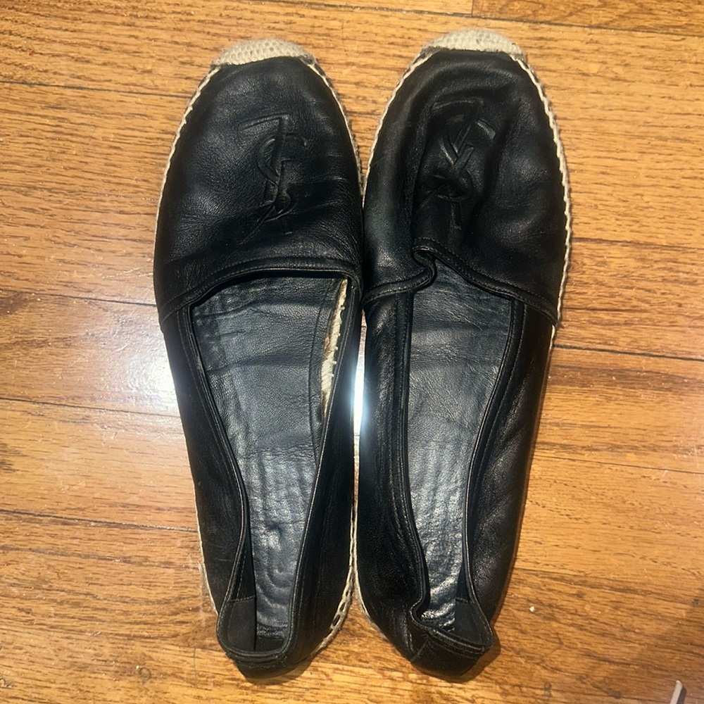 YSL BLACK LEATHER LOAFERS